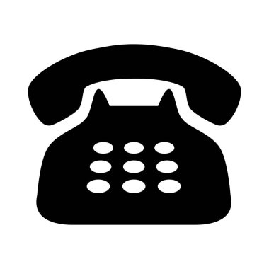 Beyaz arkaplanda telefon simgesi