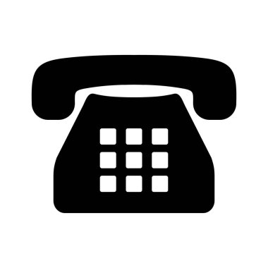 Beyaz arkaplanda telefon simgesi