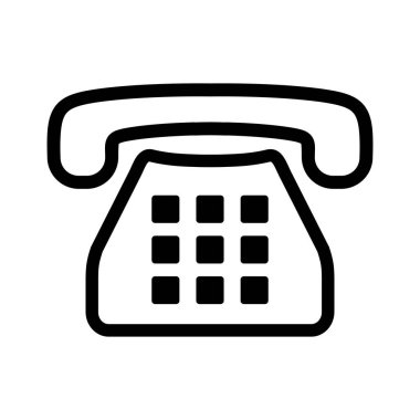 Beyaz arkaplanda telefon simgesi