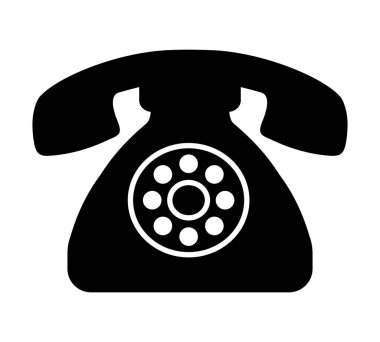 Beyaz arkaplanda telefon simgesi