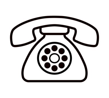 Beyaz arkaplanda telefon simgesi