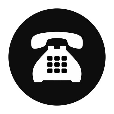 Beyaz arkaplanda telefon simgesi