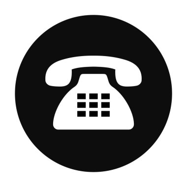 Beyaz arkaplanda telefon simgesi