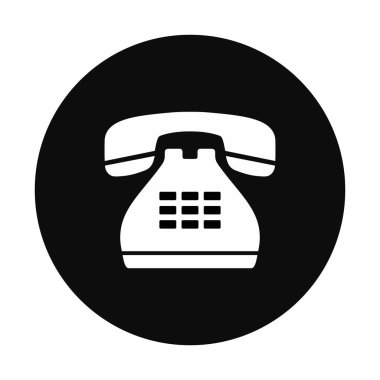 Beyaz arkaplanda telefon simgesi