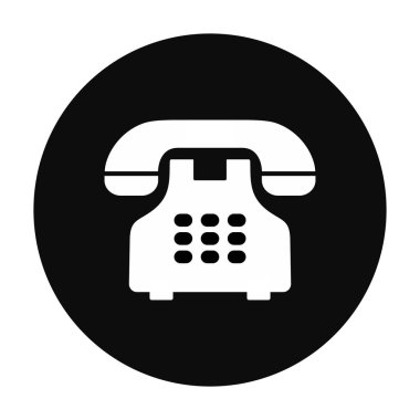 Beyaz arkaplanda telefon simgesi