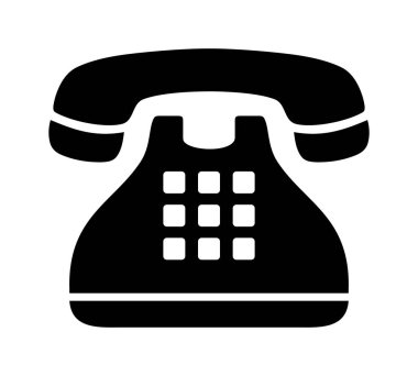 Beyaz arkaplanda telefon simgesi