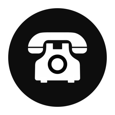 Beyaz arkaplanda telefon simgesi