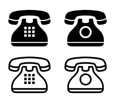 Beyaz arkaplanda telefon simgesi