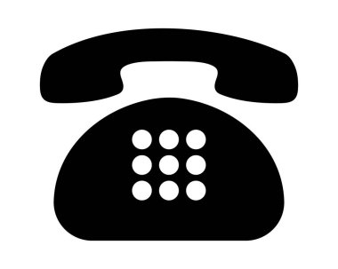 Beyaz arkaplanda telefon simgesi