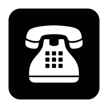 Beyaz arkaplanda telefon simgesi