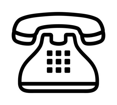 Beyaz arkaplanda telefon simgesi