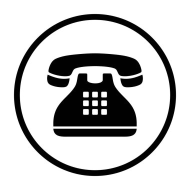 Beyaz arkaplanda telefon simgesi