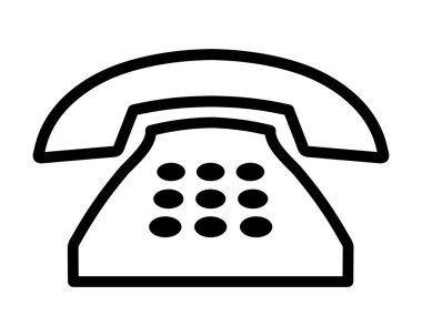 Beyaz arkaplanda telefon simgesi