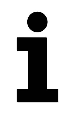 Beyaz arkaplan üzerindeki bilgi simgesi