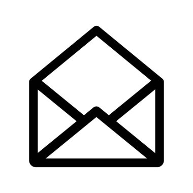 Beyaz arkaplanda zarf simgesi