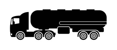 tank truck icon on white background