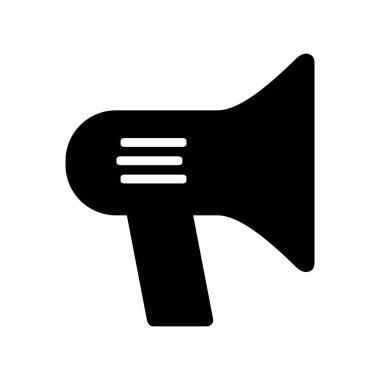 Beyaz arkaplanda megafon simgesi