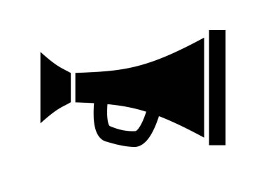 Beyaz arkaplanda megafon simgesi