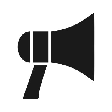 Beyaz arkaplanda megafon simgesi