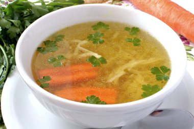 Erişte ve havuçlu çorba.
