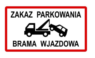 Park yok - beyaz arkaplanda imza