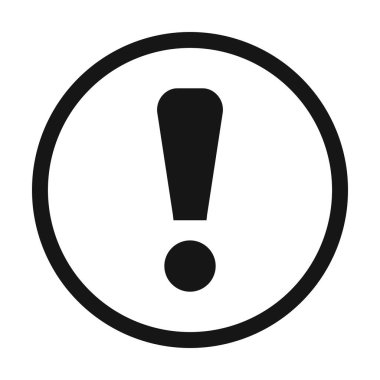 Exclamation mark sign. Attention icon. Hazard warning symbol. Vector illustration.