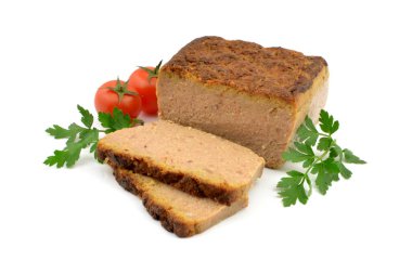 beyaz zemin üzerine pate