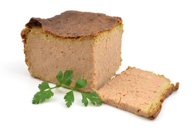 beyaz zemin üzerine pate