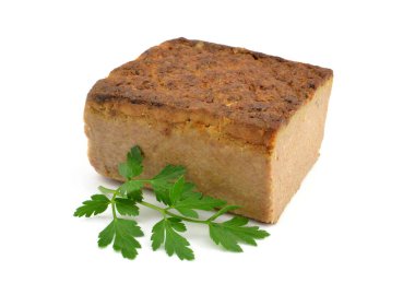 beyaz zemin üzerine pate