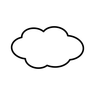 Beyaz arkaplanda bulut simgesi