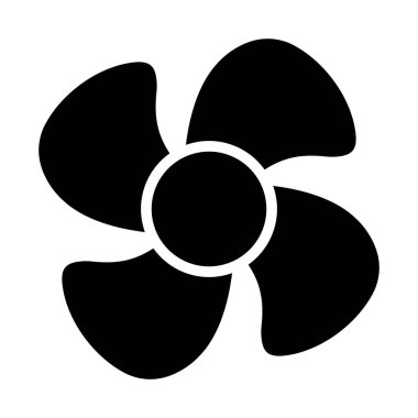 Beyaz arka plan üzerinde fan simge