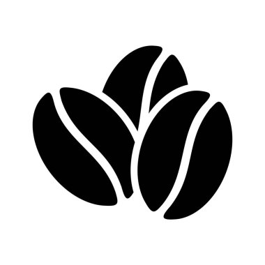 Beyaz arkaplanda kahve çekirdeği simgesi