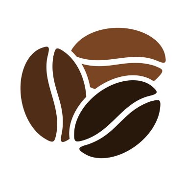 Beyaz arkaplanda kahve çekirdeği simgesi