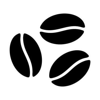 Beyaz arkaplanda kahve çekirdeği simgesi