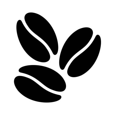 Beyaz arkaplanda kahve çekirdeği simgesi