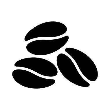 Beyaz arkaplanda kahve çekirdeği simgesi