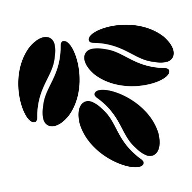 Beyaz arkaplanda kahve çekirdeği simgesi