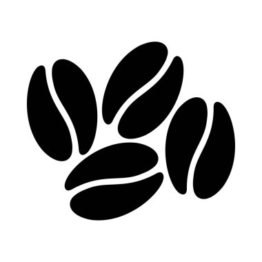 Beyaz arkaplanda kahve çekirdeği simgesi