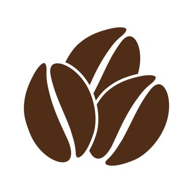 Beyaz arkaplanda kahve çekirdeği simgesi