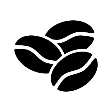 Beyaz arkaplanda kahve çekirdeği simgesi