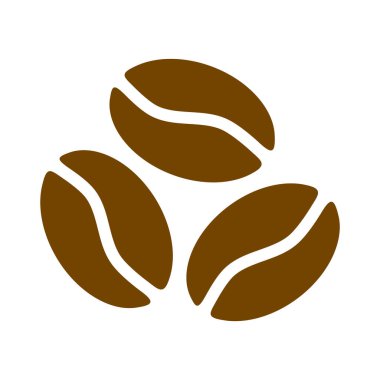 Beyaz arkaplanda kahve çekirdeği simgesi