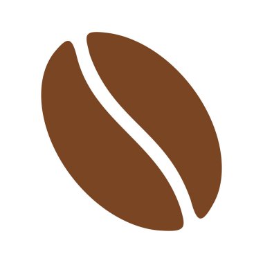 Beyaz arkaplanda kahve çekirdeği simgesi