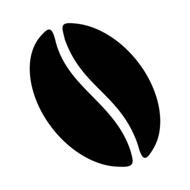 Beyaz arkaplanda kahve çekirdeği simgesi