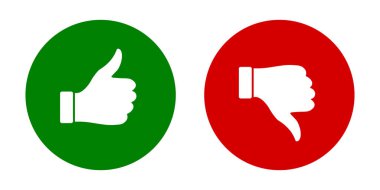 başparmak yukarı ve aşağı simgesi