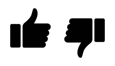 başparmak yukarı ve aşağı simgesi