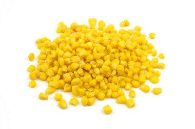 pickled corn isolated on white background