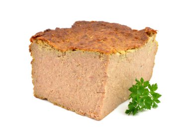 beyaz zemin üzerine pate