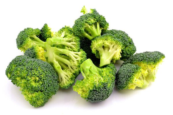broccoli on a white background