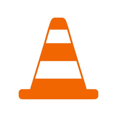 road cone on a white background