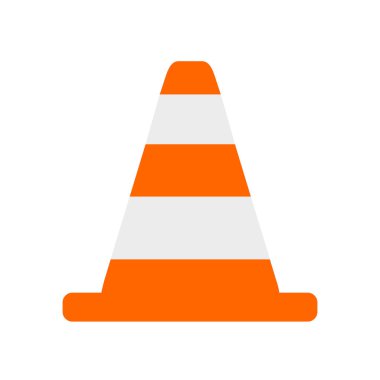 road cone on a white background